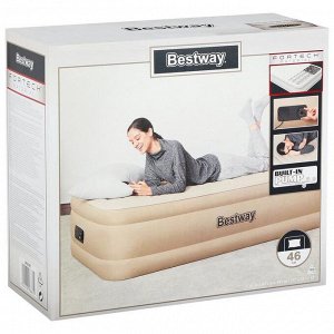 Кровать надувная Twin, 191 x 97 x 46 см, со встроенным электронасосом, 69048 Bestway