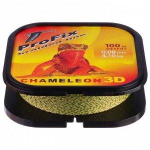 Леска плетёная Aqua ProFix Chameleon 3D Desert, d=0,08 мм, 100 м, нагрузка 4,1 кг