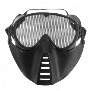 Очки-маска для езды на мототехнике, грязезащита, армированные, цвет черный