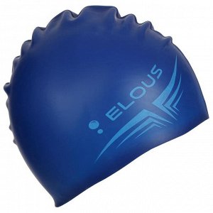 Шапочка для плавания Elous, EL010, силиконовая, Россия, цвет синий