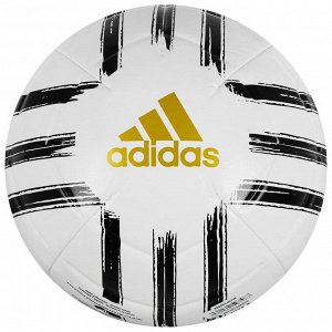 Мяч футбольный ADIDAS Juve Club, размер 5, 2 панели, ТПУ, машинная сшивка, цвет белый/чёрный/золотой