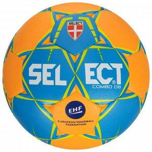 Мяч гандбольный SELECT COMBO DB Lille, размер 3, EHF, ПУ, гибридная сшивка, цвет оранжевый/синий