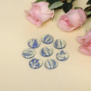 Стеклянные камушки для дизайна d25 "Камень-Кристальный цветок" 100гр