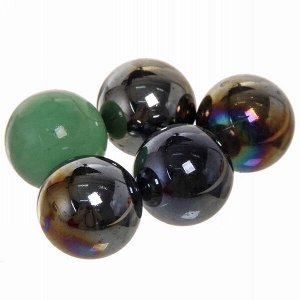 Стеклянные камушки для дизайна d25 "Шар-Цветные жемчужины" 100гр