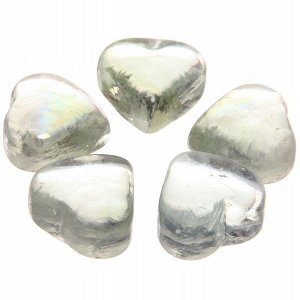 Стеклянные камушки для дизайна d25 "Сердце" 100гр