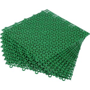 Покрытие пластиковое, универсальное 1м.кв. (9 плиток) зеленый "VORTEX"