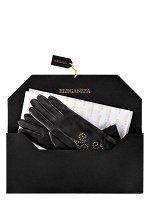 Перчатки женские ш+каш. F-IS0018 black #Черный