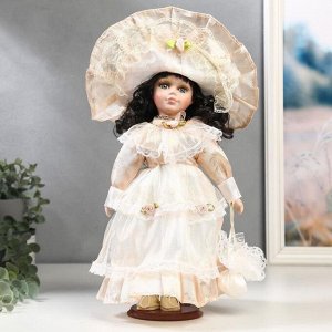 Кукла коллекционная керамика "Маленькая мисс в нежно-розовом платье" 30 см