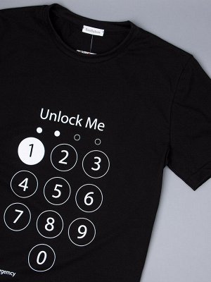 Футболка трикотажная мужская, Unlock Me, черный