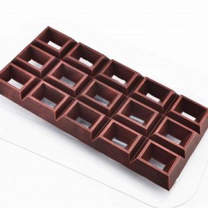 Форма для шоколада «Плитка насквозь прямоугольники»