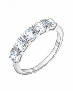 Серебряное кольцо с фианитом и фианитом swarovski 89010005