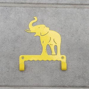 Крючок детский «Слон», цвет жёлтый