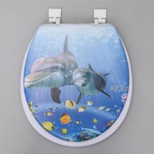 Сиденье для унитаза «Счастливые дельфины», 40?37 см
