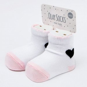 Комплект носков из двух пар Olay для новорожденных Цвет: белый