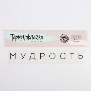 Термонаклейка для текстиля «Мудрость», 19.5 ? 2 см