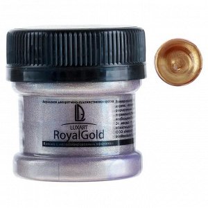 Краска акриловая Royal gold, 25 мл, с высоким содержанием металлизированного пигмента, золото жемчужное