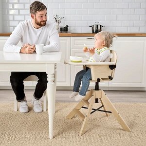 GRÅVAL ГРОВАЛЬ Детский/высокий стул+столешницей, береза