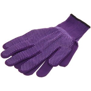 Перчатки нейлоновые с ПВХ покрытием "Классика" фиолетовые 8 р-р б/упак