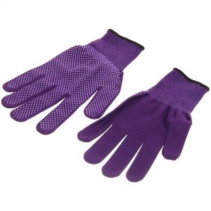 Перчатки нейлоновые с ПВХ покрытием "Классика" фиолетовые 8 р-р б/упак