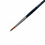 Кисть Синтетика Круглая, Malevich Andy № 3, d-3.0 мм, L-15 мм (короткая ручка), синий лак 753003