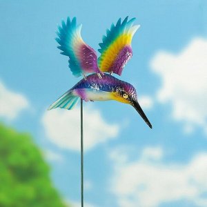 Декоративный штекер "Колибри с поднятыми крыльями" микс