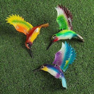 Декоративный штекер "Колибри с поднятыми крыльями" микс
