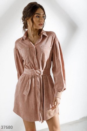 Gepur Платье-рубашка из замши