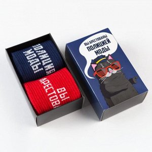 Носки мужские «Полиция моды», набор 2 пары, р. 41-44 (27-29 см)