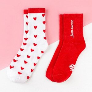 Набор женских носков KAFTAN "Love is“ 2 пары, размер 36-39 (23-25 см)