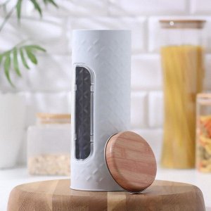 Банка для сыпучих продуктов «Сканди», 23x8,5 см, цвет белый