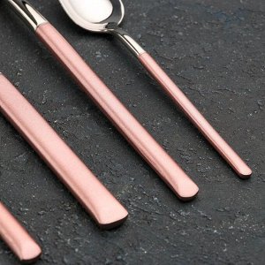 Набор столовых приборов из нержавеющей стали Magistro «Версаль», 4 предмета, цвет ручек розовый