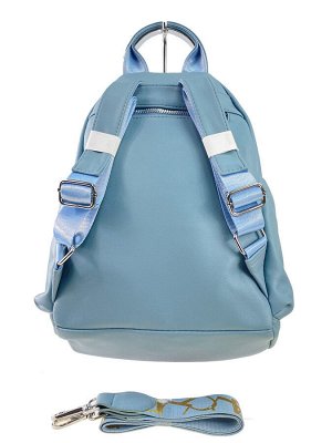 Женский рюкзак-трансформер из мягкой экокожи, цвет голубой