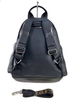 Женский рюкзак-трансформер из мягкой экокожи, цвет чёрный