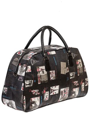 Женская дорожная сумка из ПВХ с принтом, цвет тёмно-серый