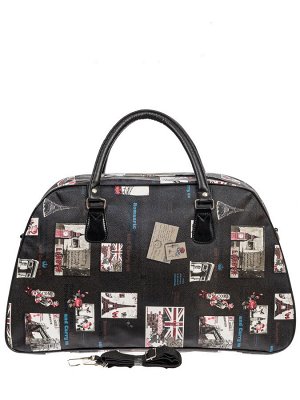 Женская дорожная сумка из ПВХ с принтом, цвет тёмно-серый