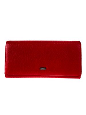 Женский кошелёк-портмоне из мягкой натуральной кожи, цвет красный