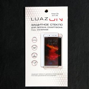 Защитное стекло 9D LuazON для Honor 30s (6.5"), полный клей, 0.33 мм, 9H