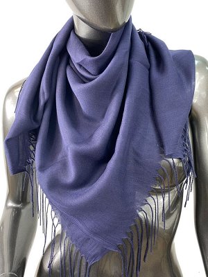 Лёгкий платок-палантин из кашемира, цвет индиго