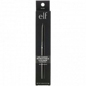 E.L.F., No Budge Retractable Eyeliner, Waterproof, Charcoal, 0.006 oz (0.18 g)