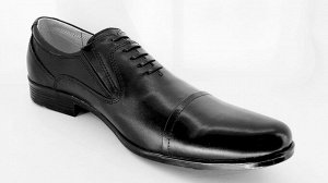 Туфли мужские с ложной шнуровкой и отрезным носком G-120