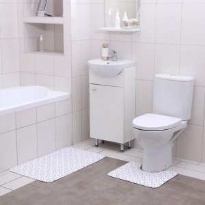 Набор ковриков для ванны и туалета Доляна «Винель», 2 шт: 40x50, 50x80 см, цвет МИКС
