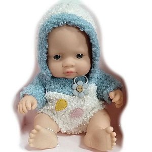Кукла малыш Oly, Bondibon, размер 8", голубой костюм, ВОХ 17,8х14,5х10,3 см, арт. 226-6.