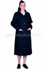 Халат рабочий женский цв.чёрный тк.бязь