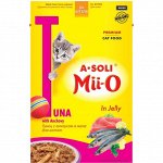 A-Soli Mii-O д/котят пауч Тунец с анчоусом в желе 80г ПРОМО НАБОР (1+1) всего 2шт.