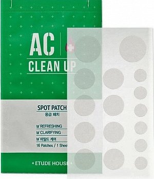 Etude House AC Clean Up Точечный патч для проблемной кожи 1 лист (12 шт)