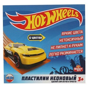 MODCLAY-NEON-12-180G-HW HOT WHEELS Пластилин неон, 12 цв (180 г) MULTIART в кор.16шт