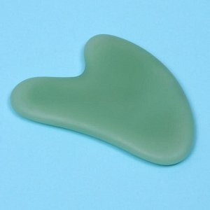 Массажёр Гуаша «Сердце», 8 ? 5 см, матовый зелёный нефрит 6755626