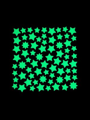 Набор наклеек "Светящиеся Звезды» 100 шт (1595)