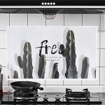 Наклейка жироотталкивающая для кухни &quot;Free enjoy a peaceful&quot; (Кактусы) 75*45 см (1717)