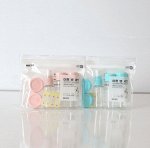 Дорожный набор 3 флакона+2 баночки Розовый